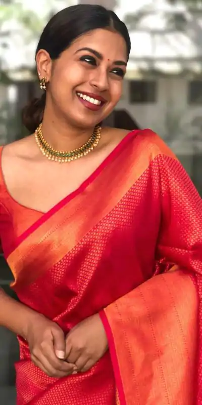 KP 4040 Red Soft Lichi Silk Saree Perfect for Wedding, Party, Ethnic Day, Raksha Bandhan, Temple Visit – . Exclusive Offer ₹1299. Delivery 4-6 Working D | Bollywood Sarees, Creative Sarees, Designer Sarees, Embroidered Sarees, Ethnic Saree, Modern Digital sarees, Party Wear Sarees, Sarees