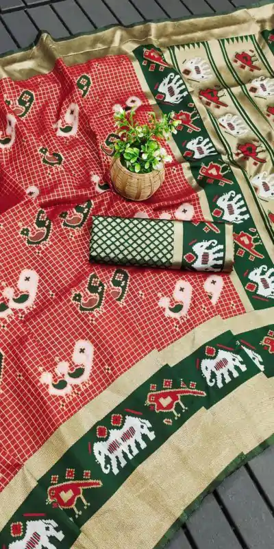 KP 6005 Red Soft Lichi Silk With Lace Work & Lace Border Saree. Introductory Price ₹1399. Delivery 4-6 Working Days. Shop now. | Bollywood Sarees, Creative Sarees, Designer Sarees, Embroidered Sarees, Ethnic Saree, Modern Digital sarees, Party Wear Sarees, Sarees