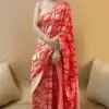 KP 1073 Red Soft Lichi Silk Saree Perfect for Wedding, Party, Sangeet, Ethnic Day, Festival Celebrations Get it for ₹1399. Delivery 4-6 Working Da | Bollywood Sarees, Creative Sarees, Designer Sarees, Embroidered Sarees, Ethnic Saree, Modern Digital sarees, Party Wear Sarees, Sarees