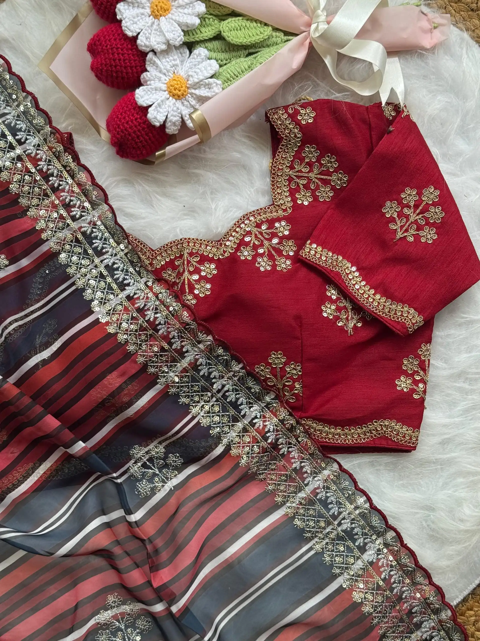 AC MIRA Red in Color Soft Organza Embroidery Work & Lace Work Saree . Get it for ₹2449. Delivery 4-6 Working Days. Shop now. | Bollywood Sarees, Creative Sarees, Designer Sarees, Embroidered Sarees, Ethnic Saree, Modern Digital sarees, Party Wear Sarees, Sarees