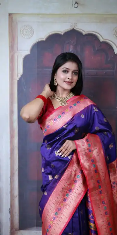 MB 18 Royal Blue Paithani Ajanta Lotus Saree Perfect for Wedding, Party, Lohri, Durga Puja, Eid – . Get it for ₹2449. Delivery 4-6 Working Days. Shop now. | Bollywood Sarees, Creative Sarees, Designer Sarees, Embroidered Sarees, Ethnic Saree, Modern Digital sarees, Party Wear Sarees, Sarees