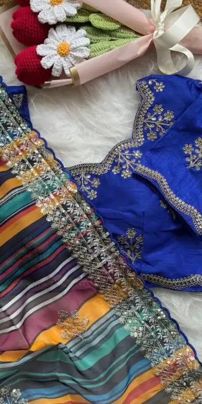 AC MIRA Royal Blue in Color Soft Organza Embroidery Work & Lace Work Saree . Get it for ₹2449. Delivery 4-6 Working Days. Shop now. | Bollywood Sarees, Creative Sarees, Designer Sarees, Embroidered Sarees, Ethnic Saree, Modern Digital sarees, Party Wear Sarees, Sarees