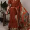 YNF 7056 Rust Crepe Printed with Designer Saree Work. Wedding, Party, Festive, Events, Get it for ₹1499. Delivery 4-6 Working Days. Shop now. | Bollywood Sarees, Creative Sarees, Designer Sarees, Embroidered Sarees, Ethnic Saree, Modern Digital sarees, Party Wear Sarees, Sarees