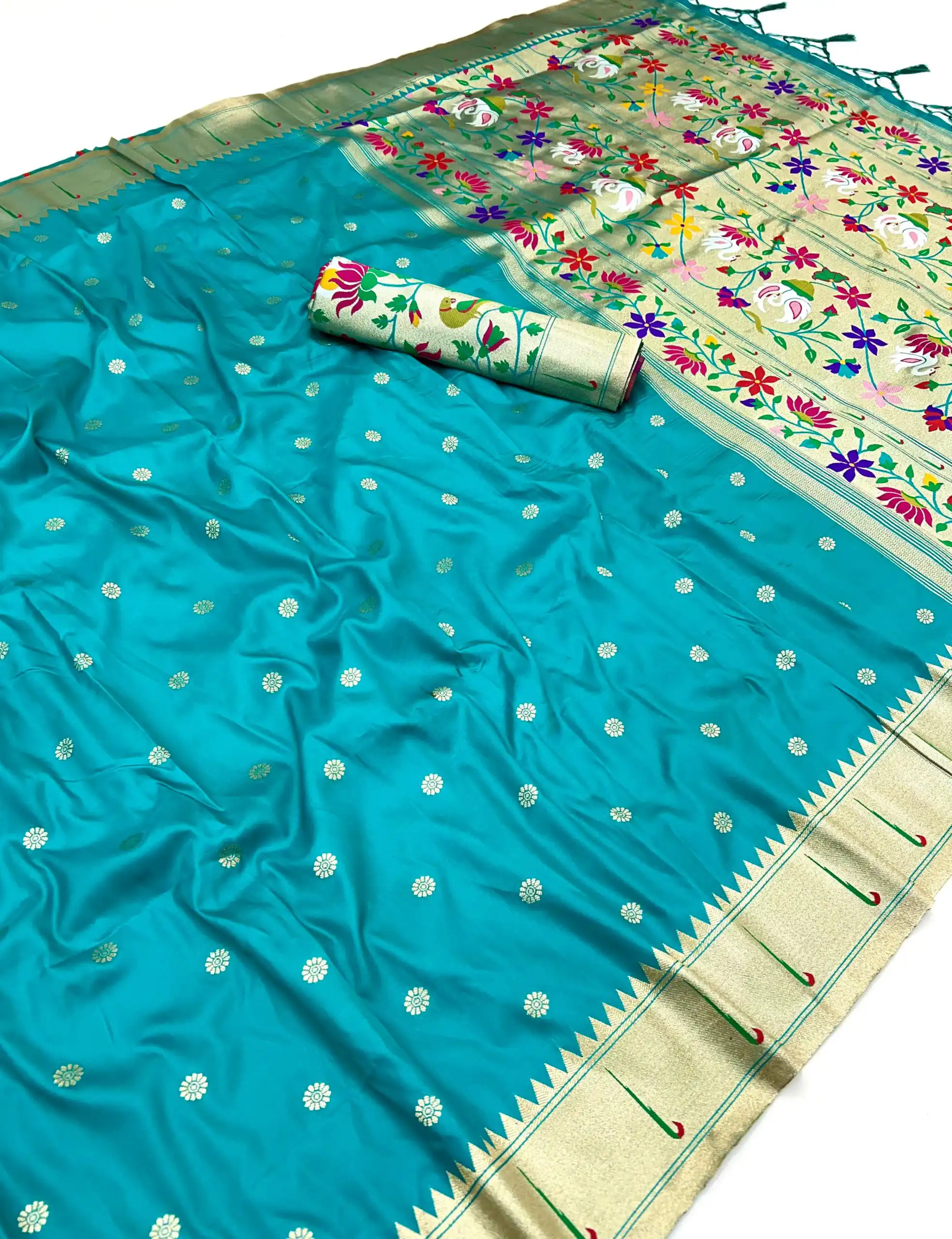 MB 150 Sky Blue A Pethani silk Saree Perfect for Wedding, Party, Baisakhi, Reception, Traditional Day – . Affordable Price ₹2549. Delivery 4-6 Working | Bollywood Sarees, Creative Sarees, Designer Sarees, Embroidered Sarees, Ethnic Saree, Modern Digital sarees, Party Wear Sarees, Sarees