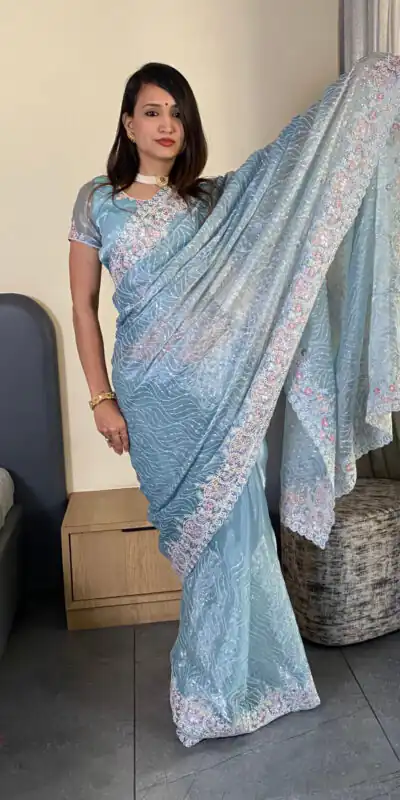 SC 239 Pink Georgette With Lace Work & Lace Border Saree . Wedding, Party, Festive, Events, Exclusive Offer ₹1599. Delivery 4-6 Working Days. Shop now. | Bollywood Sarees, Creative Sarees, Designer Sarees, Embroidered Sarees, Ethnic Saree, Modern Digital sarees, Party Wear Sarees, Sarees