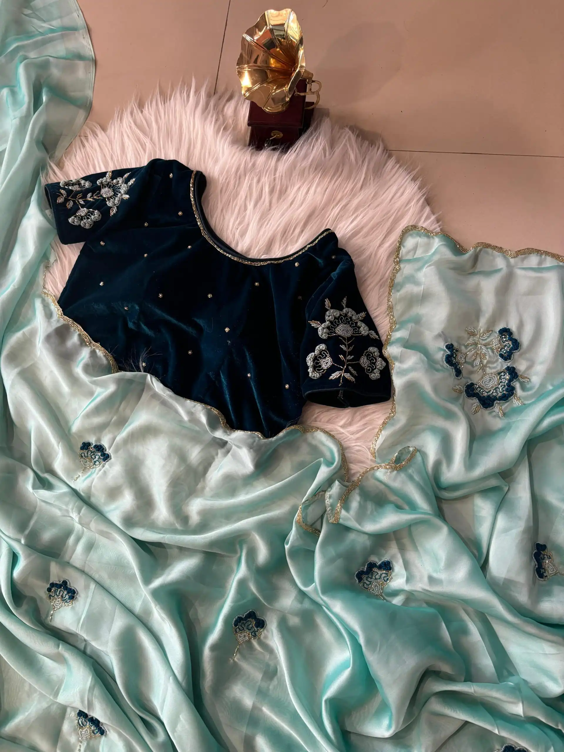 AC AZAELEA Sky Blue Rangoli Silk Lace Work & Resham Work Saree with . Exclusive Offer ₹2549. Delivery 4-6 Working Days. Shop now. | Bollywood Sarees, Creative Sarees, Designer Sarees, Embroidered Sarees, Ethnic Saree, Modern Digital sarees, Party Wear Sarees, Sarees