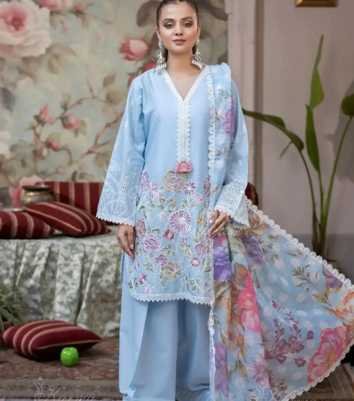 BE 373 Sky Blue Roman Silk Embroidery Work & Lace Work Salwar Suit in. Available at ₹2149 only. Delivery 4-6 Working Days. Shop now. | Designer Suits, Jump Suits, Casual Suits, Creative suits, Palazzo Suits, Party Wear Suits, Patiala Suits, Salwar suit, Straight Suits