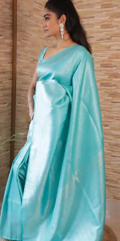 KP 4040 Sky Blue Soft Lichi Silk Saree Perfect for Wedding, Party, Ethnic Day, Raksha Bandhan, Temple Visit . Exclusive Offer ₹1299. Delivery 4-6 Working D | Bollywood Sarees, Creative Sarees, Designer Sarees, Embroidered Sarees, Ethnic Saree, Modern Digital sarees, Party Wear Sarees, Sarees