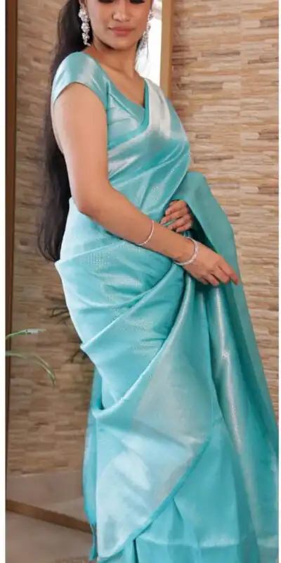 KP 4040 Sky Blue Soft Lichi Silk Saree Perfect for Wedding, Party, Ethnic Day, Raksha Bandhan, Temple Visit . Exclusive Offer ₹1299. Delivery 4-6 Working D | Bollywood Sarees, Creative Sarees, Designer Sarees, Embroidered Sarees, Ethnic Saree, Modern Digital sarees, Party Wear Sarees, Sarees