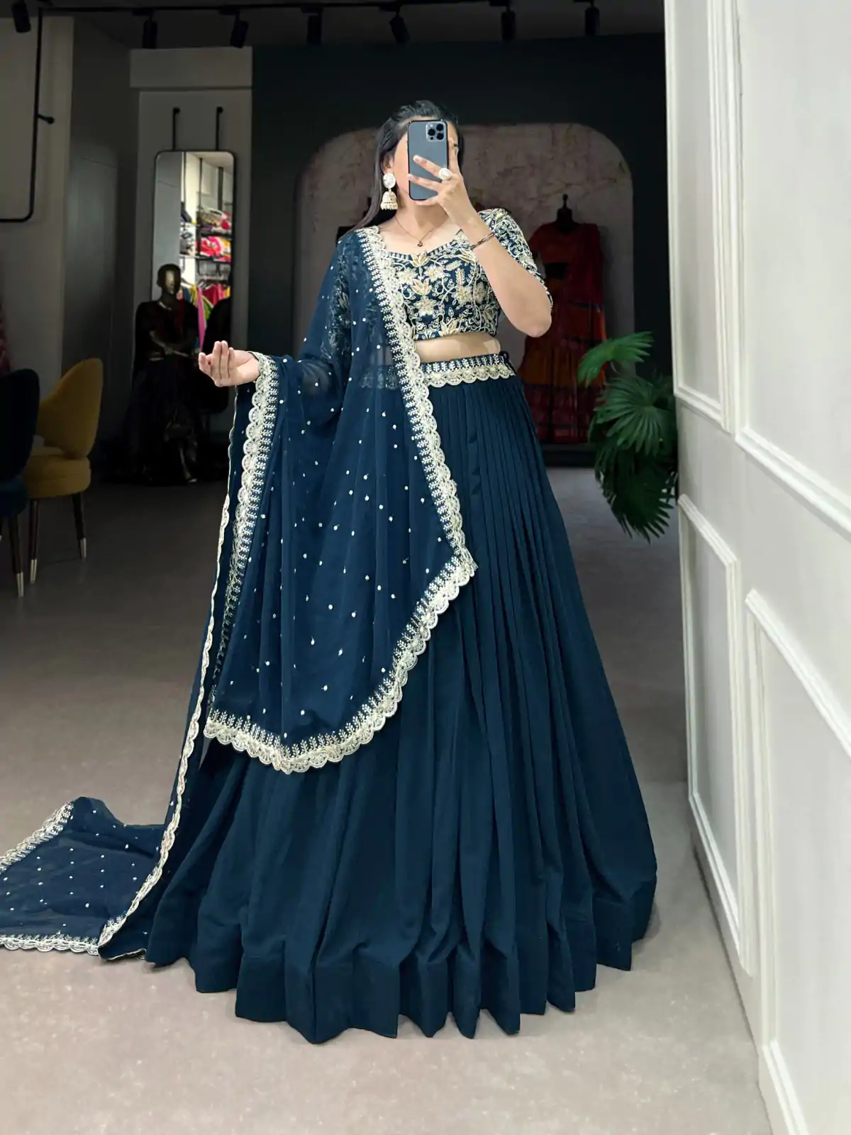 LNB 1405 Teal in Teal Georgette Sequins Work & Embroidery Work Lehenga Choli . Available at ₹3099 only. Delivery 4-6 Working Days. Shop now. | Bollywood Lehenga, Creative Lehenga, Designer Lehenga, Embroidered Lehenga, Lehenga, Party Wear Lehenga