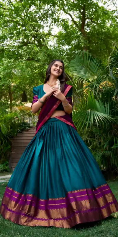LNB 2004 Teal Poly Cotton With Lace Work & Zari Work. Lehenga Choli for Get It ₹1899. Delivery 4-6 Working Days. Shop now. | Bollywood Lehenga, Creative Lehenga, Designer Lehenga, Embroidered Lehenga, Lehenga, Party Wear Lehenga