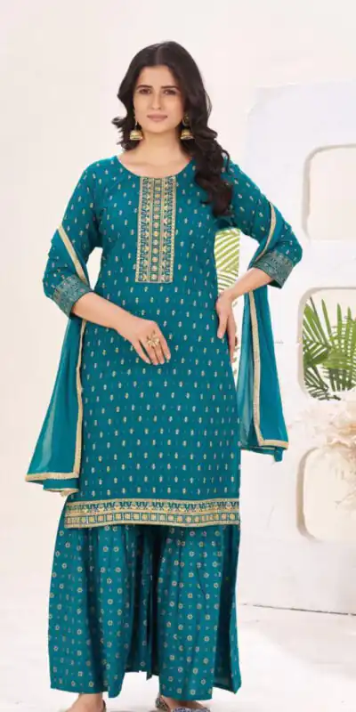 INLI Muskaan Teal in Rayon Lace Work & Embroidery Work Salwar Suit. Festive Deal ₹1949. Delivery 4-6 Working Days. Shop now. | Designer Suits, Jump Suits, Casual Suits, Creative suits, Palazzo Suits, Party Wear Suits, Patiala Suits, Salwar suit, Straight Suits