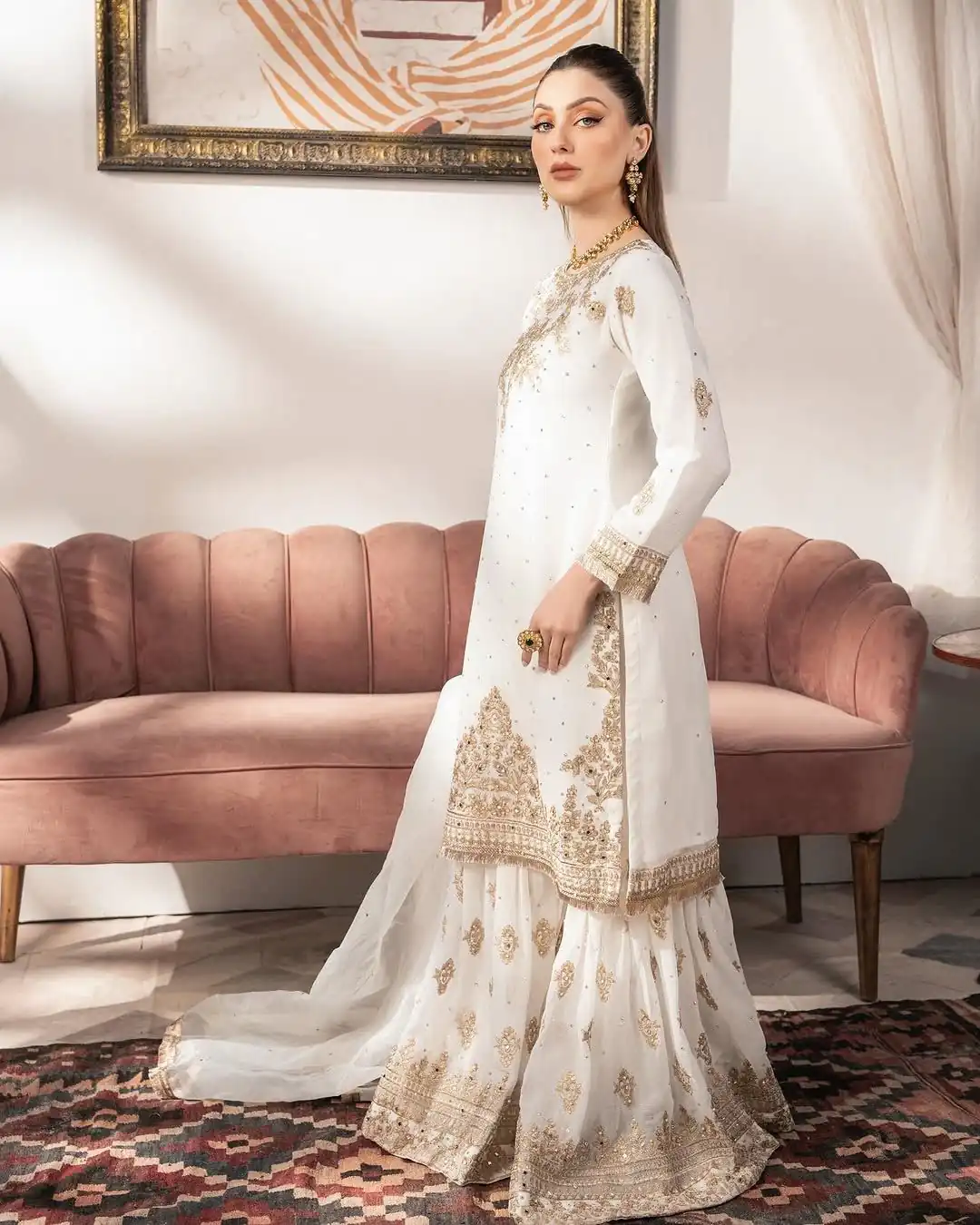 SR 1663 White Faux Georgette Salwar Suit Perfect for Wedding, Party, Festival Celebrations, Lohri, Raksha Bandhan – . Special Price ₹2199. Delivery 4-6 Days | Designer Suits, Jump Suits, Casual Suits, Creative suits, Palazzo Suits, Party Wear Suits, Patiala Suits, Salwar suit, Straight Suits