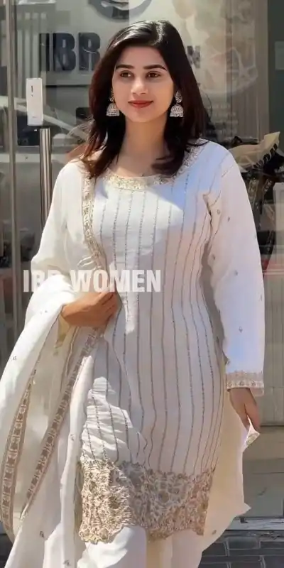 DC 105 White Color Fox Georgette with Embroidery Work Salwar Suit . Now at just ₹1949. Delivery 4-6 Working Days. Shop now. | Designer Suits, Jump Suits, Tops & Bottoms, Track Suits, Trendy Wear, Casual Suits, Creative suits, Palazzo Suits, Party Wear Suits, Patiala Suits, Salwar suit, Straight Suits