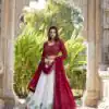 White Georgette With Sequins Work Lehenga Choli