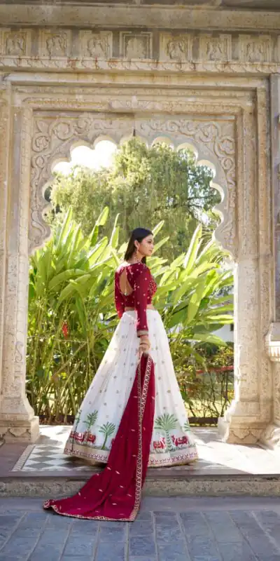 LNB 1412 White Georgette With Sequins Work & Embroidery Work Lehenga Choli Affordable Price ₹2799. Delivery 4-6 Working Days. Shop now. | Bollywood Lehenga, Creative Lehenga, Designer Lehenga, Embroidered Lehenga, Lehenga, Party Wear Lehenga