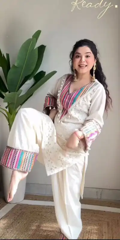 SR 1683 White Khadi Cotton with Thread Embroidery & Embroidery Work Salwar Suit just ₹1999. Delivery 4-6 Working Days. Shop now. | Jump Suits, Tops & Bottoms, Track Suits, Trendy Wear, Casual Suits, Creative suits, Designer Suits, Palazzo Suits, Party Wear Suits, Patiala Suits, Salwar suit, Straight Suits