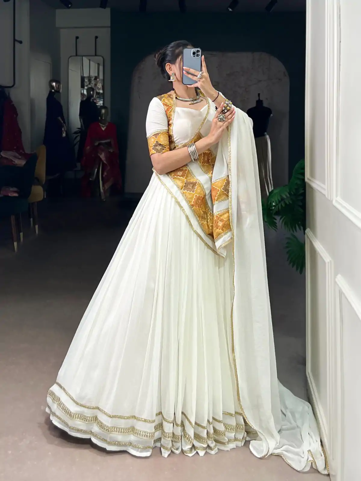 LNB 1034 White Marbel with Lace Work & Lace Border Lehenga Choli . Get it for ₹3099. Delivery 4-6 Working Days. Shop now. | Bollywood Lehenga, Creative Lehenga, Designer Lehenga, Embroidered Lehenga, Lehenga, Party Wear Lehenga
