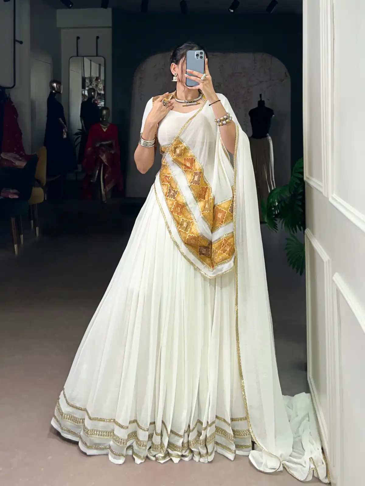 LNB 1034 White Marbel with Lace Work & Lace Border Lehenga Choli . Get it for ₹3099. Delivery 4-6 Working Days. Shop now. | Bollywood Lehenga, Creative Lehenga, Designer Lehenga, Embroidered Lehenga, Lehenga, Party Wear Lehenga