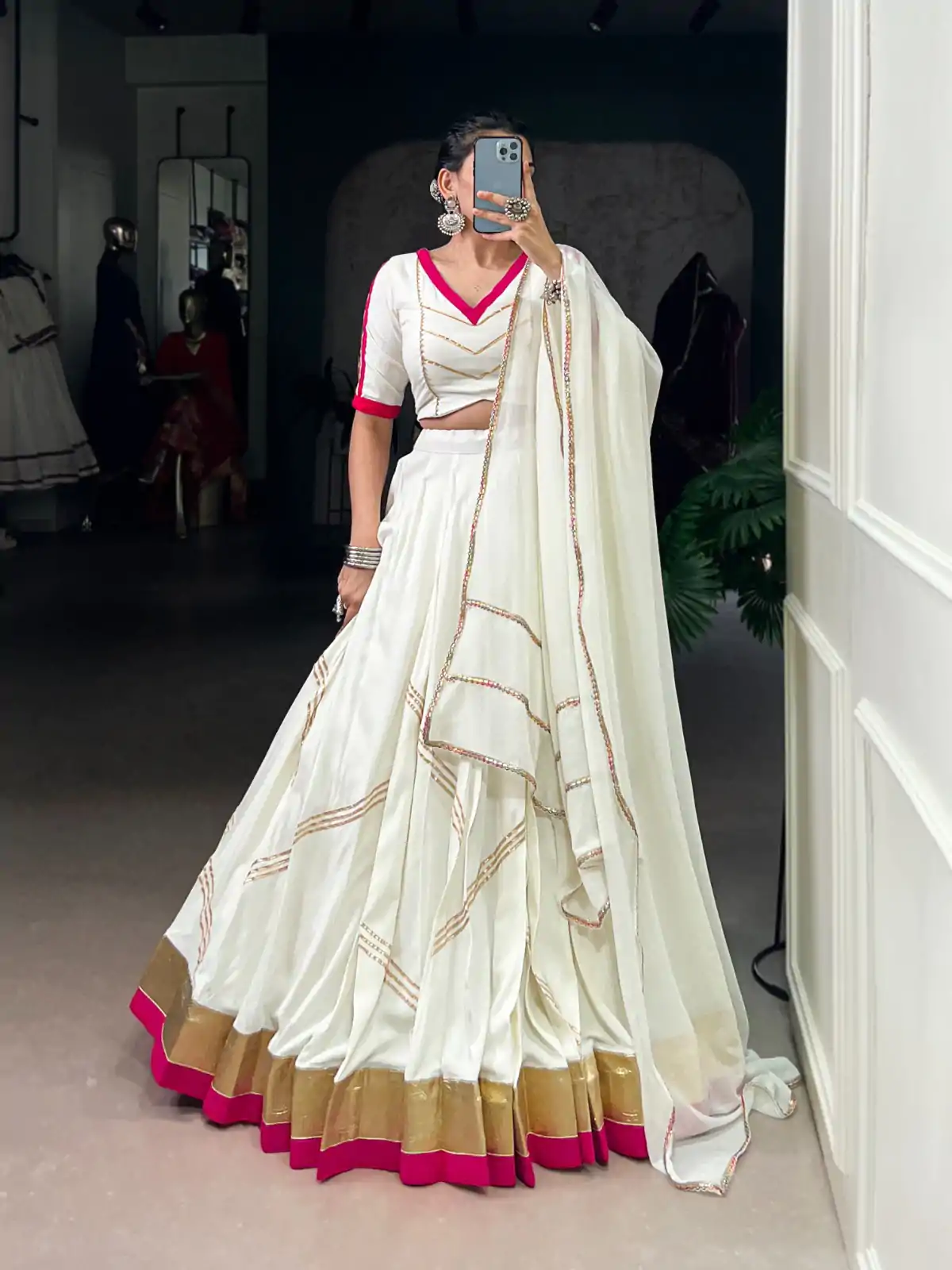 LNB 1622 White Color Rayon Embossed Design Gota Patti Lace Touch Up Lehenga Choli Wedding, Party, Festive, Events Etc. Delivery 4-6 Working Days Rs 3199 | Bollywood Lehenga, Creative Lehenga, Designer Lehenga, Embroidered Lehenga, Lehenga, Party Wear Lehenga