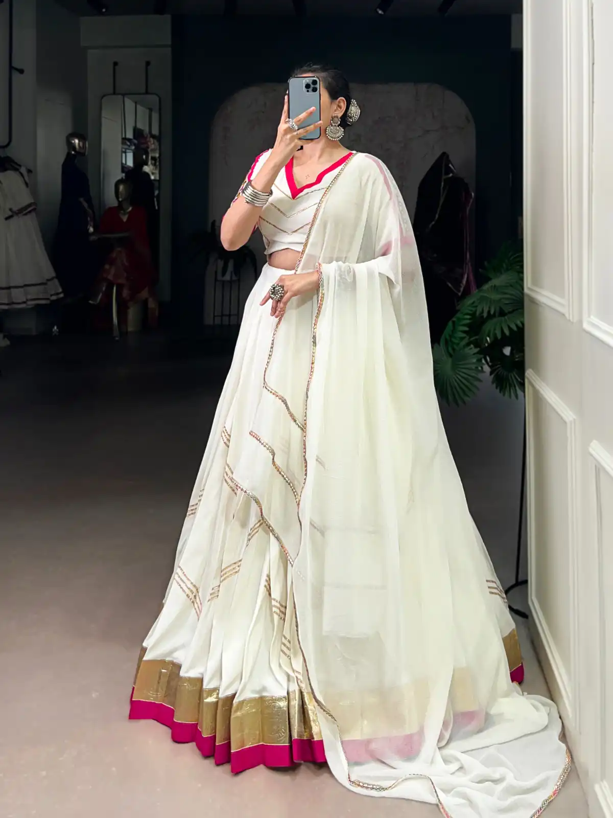 LNB 1622 White Color Rayon Embossed Design Gota Patti Lace Touch Up Lehenga Choli Wedding, Party, Festive, Events Etc. Delivery 4-6 Working Days Rs 3199 | Bollywood Lehenga, Creative Lehenga, Designer Lehenga, Embroidered Lehenga, Lehenga, Party Wear Lehenga