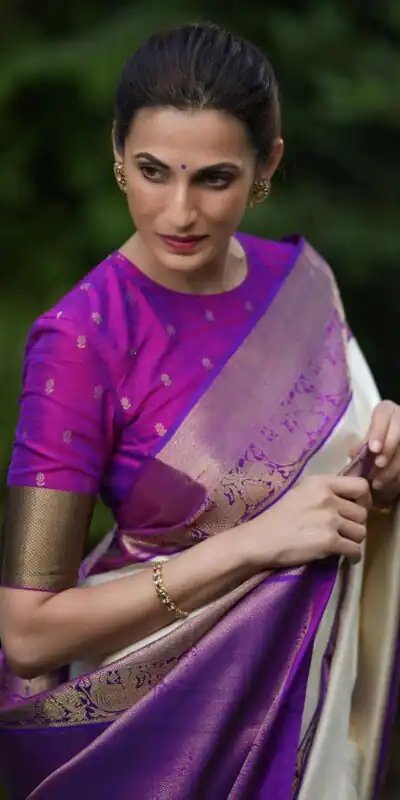 KP 6071 White Color Soft Lichi Silk Cloth Saree With Lace Border & Lace Work. Get it for ₹1449. Delivery 4-6 Working Days. Shop now. | Bollywood Sarees, Creative Sarees, Designer Sarees, Embroidered Sarees, Ethnic Saree, Modern Digital sarees, Party Wear Sarees, Sarees