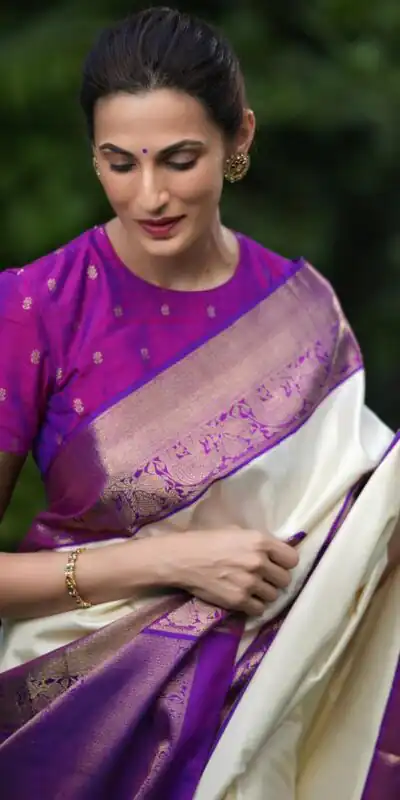 KP 6071 White Color Soft Lichi Silk Cloth Saree With Lace Border & Lace Work. Get it for ₹1449. Delivery 4-6 Working Days. Shop now. | Bollywood Sarees, Creative Sarees, Designer Sarees, Embroidered Sarees, Ethnic Saree, Modern Digital sarees, Party Wear Sarees, Sarees