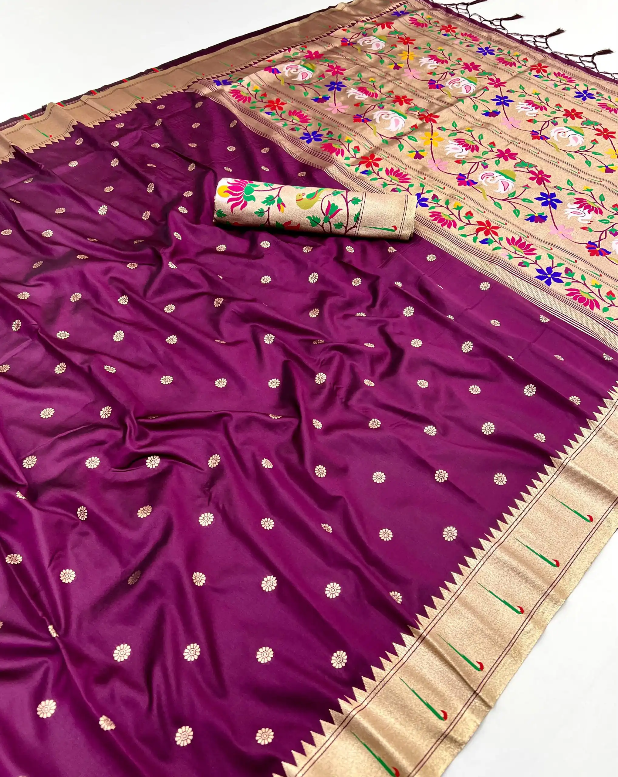 MB 150 Wine A Pethani silk Saree Perfect for Wedding, Party, Baisakhi, Reception, Traditional Day – . Affordable Price ₹2549. Delivery 4-6 Working | Bollywood Sarees, Creative Sarees, Designer Sarees, Embroidered Sarees, Ethnic Saree, Modern Digital sarees, Party Wear Sarees, Sarees