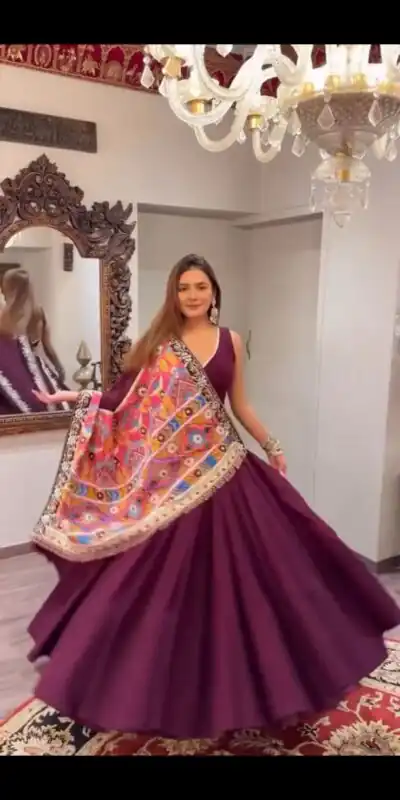 BE 393 Wine Crape Silk Lehenga Choli Perfect for Wedding, Party, Engagement, Anniversary, Traditional Day Get it for ₹1999. Delivery 4-6 Working | Bollywood Lehenga, Creative Lehenga, Designer Lehenga, Embroidered Lehenga, Lehenga, Party Wear Lehenga