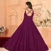 INLI Ghumati Wine Color Heavy Rayon with Lace Work & Gamthi Work Gown . Get it for ₹1749. Delivery 4-6 Working Days. Shop now. | Bollywood Gowns, Creative Gowns, Designer Gowns, Embroidered Gowns, Gowns, Party Wear Gowns