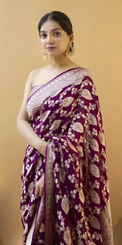 KP 1087 Wine Color Soft Lichi Silk Designer Work Saree . Wedding, Party, Festive, Events, Introductory Price ₹1399. Delivery 4-6 Working Days. Shop now. | Bollywood Sarees, Creative Sarees, Designer Sarees, Embroidered Sarees, Ethnic Saree, Modern Digital sarees, Party Wear Sarees, Sarees