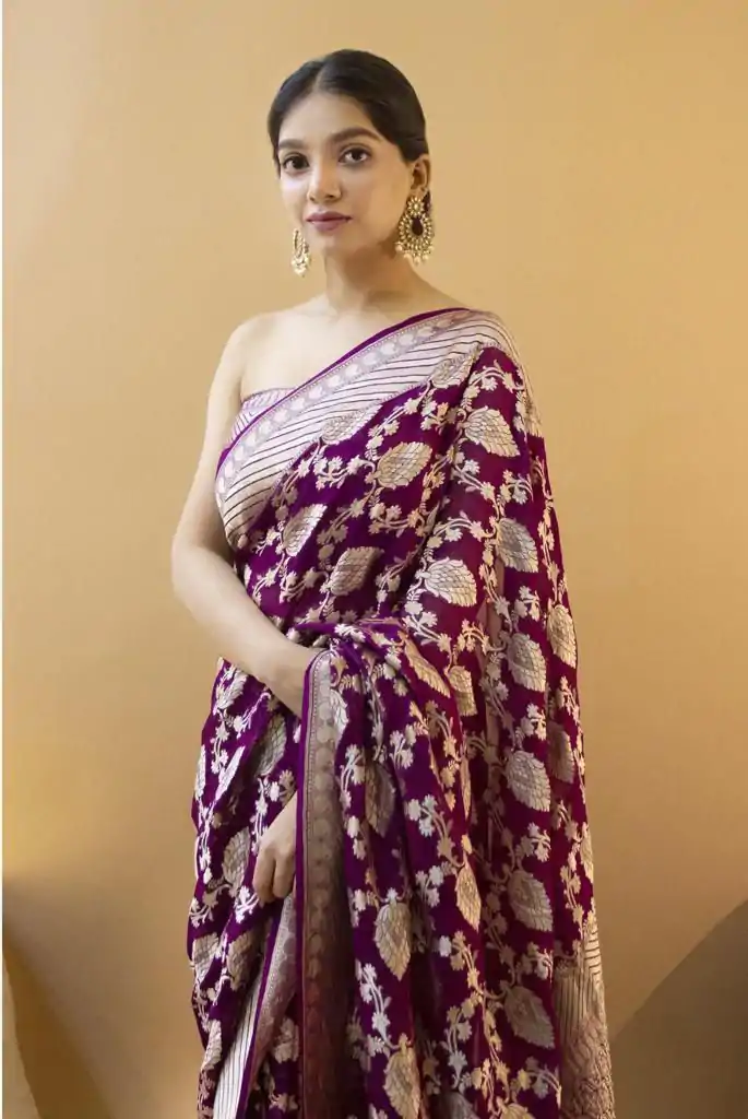 KP 1087 Wine Color Soft Lichi Silk Designer Work Saree . Wedding, Party, Festive, Events, Introductory Price ₹1399. Delivery 4-6 Working Days. Shop now. | Bollywood Sarees, Creative Sarees, Designer Sarees, Embroidered Sarees, Ethnic Saree, Modern Digital sarees, Party Wear Sarees, Sarees