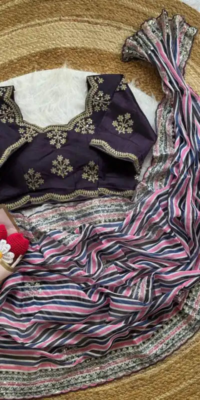 AC MIRA Wine in Color Soft Organza Embroidery Work & Lace Work Saree . Get it for ₹2449. Delivery 4-6 Working Days. Shop now. | Bollywood Sarees, Creative Sarees, Designer Sarees, Embroidered Sarees, Ethnic Saree, Modern Digital sarees, Party Wear Sarees, Sarees