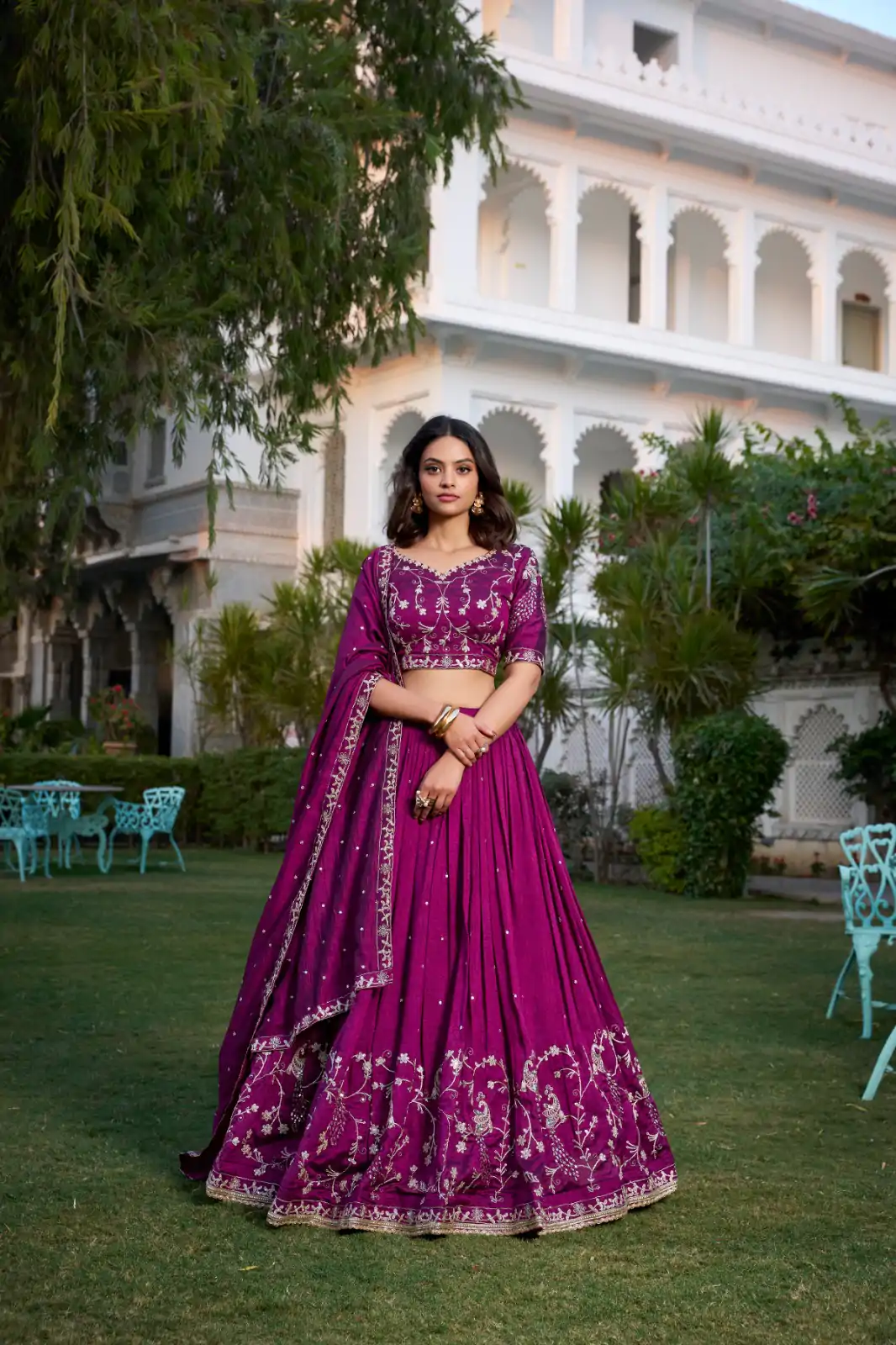 LNB 1404 Wine Vichitra Silk Sequins Work Embroidery Work Lehenga Choli Best Price ₹2999. Delivery 4-6 Working Days. Shop now. | Bollywood Lehenga, Creative Lehenga, Designer Lehenga, Embroidered Lehenga, Lehenga, Party Wear Lehenga