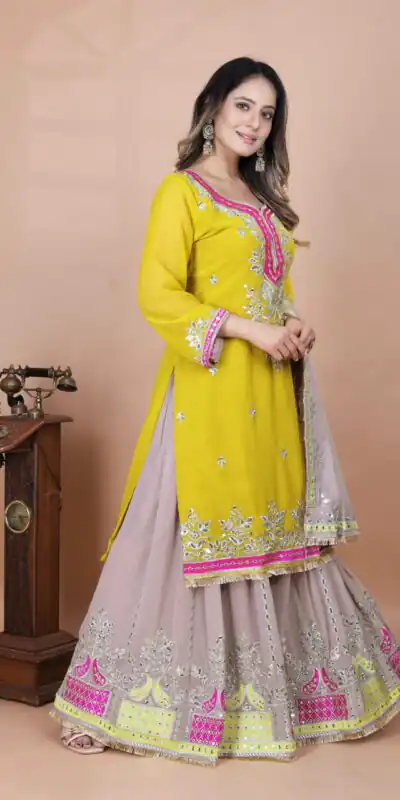 SRK 5260 Pink Faux Georgette With 5mm Embroidery Sequence Work Perfect for Wedding, Party, Karwa Chauth, Ethnic Day, Baisakhi Beast Price At 2149/- Only | Jump Suits, Casual Suits, Creative suits, Designer Suits, Palazzo Suits, Party Wear Suits, Patiala Suits, Salwar suit, Straight Suits