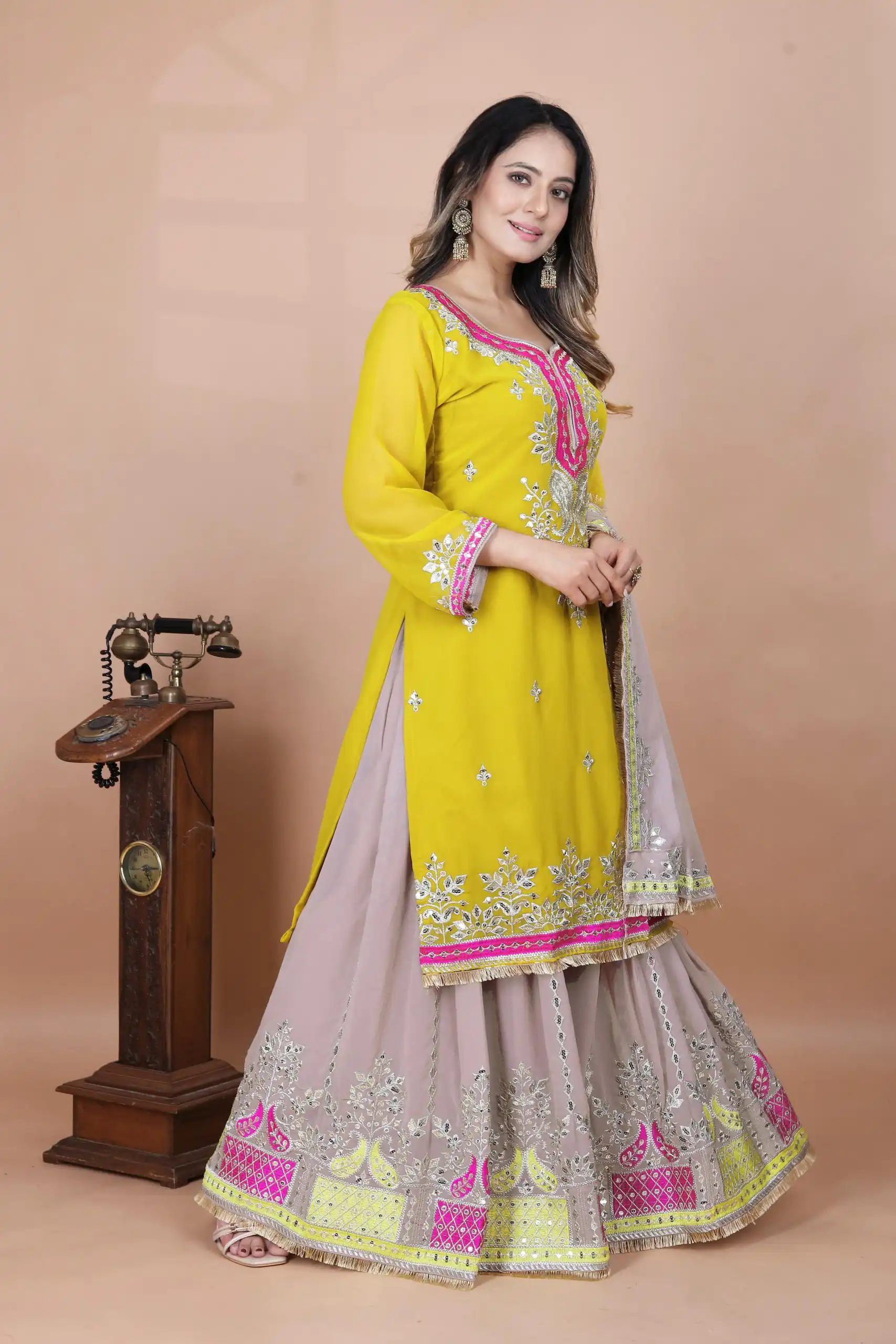 SRK 5260 Pink Faux Georgette With 5mm Embroidery Sequence Work Perfect for Wedding, Party, Karwa Chauth, Ethnic Day, Baisakhi Beast Price At 2149/- Only | Jump Suits, Casual Suits, Creative suits, Designer Suits, Palazzo Suits, Party Wear Suits, Patiala Suits, Salwar suit, Straight Suits