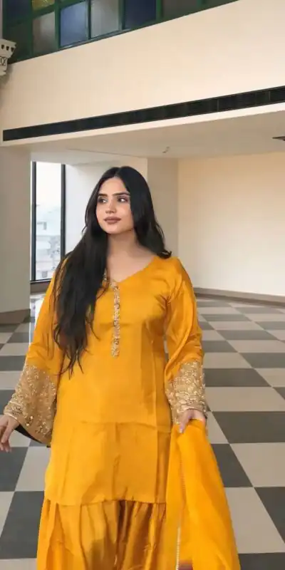 NSR 854 Yellow Natural Satin Silk Sequence Work with Lace Work & Embroidery Work Salwaar Suit Now at just ₹1799. Delivery 4-6 Working Days. Shop now. | Jump Suits, Casual Suits, Creative suits, Designer Suits, Palazzo Suits, Party Wear Suits, Patiala Suits, Salwar suit, Straight Suits