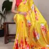 YNF 7004 Yellow Color Satin Silk Floral Printed Designer Work Saree . Grab it for ₹1549. Delivery 4-6 Working Days. Shop now. | Bollywood Sarees, Creative Sarees, Designer Sarees, Embroidered Sarees, Ethnic Saree, Modern Digital sarees, Party Wear Sarees, Sarees