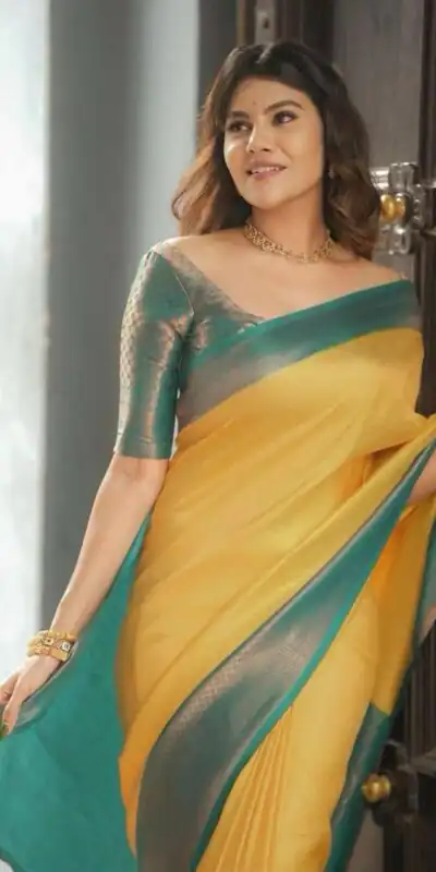 KP 5059 Yellow Color Soft Lichi Silk Cloth. Saree with Designer Work. Get it for ₹1449. Delivery 4-6 Working Days. Shop now. | Bollywood Sarees, Creative Sarees, Designer Sarees, Embroidered Sarees, Ethnic Saree, Modern Digital sarees, Party Wear Sarees, Sarees