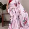YNF 7004 Baby Pink Color Satin Silk Floral Printed Designer Work Saree . Grab it for ₹1549. Delivery 4-6 Working Days. Shop now. | Bollywood Sarees, Creative Sarees, Designer Sarees, Embroidered Sarees, Ethnic Saree, Modern Digital sarees, Party Wear Sarees, Sarees