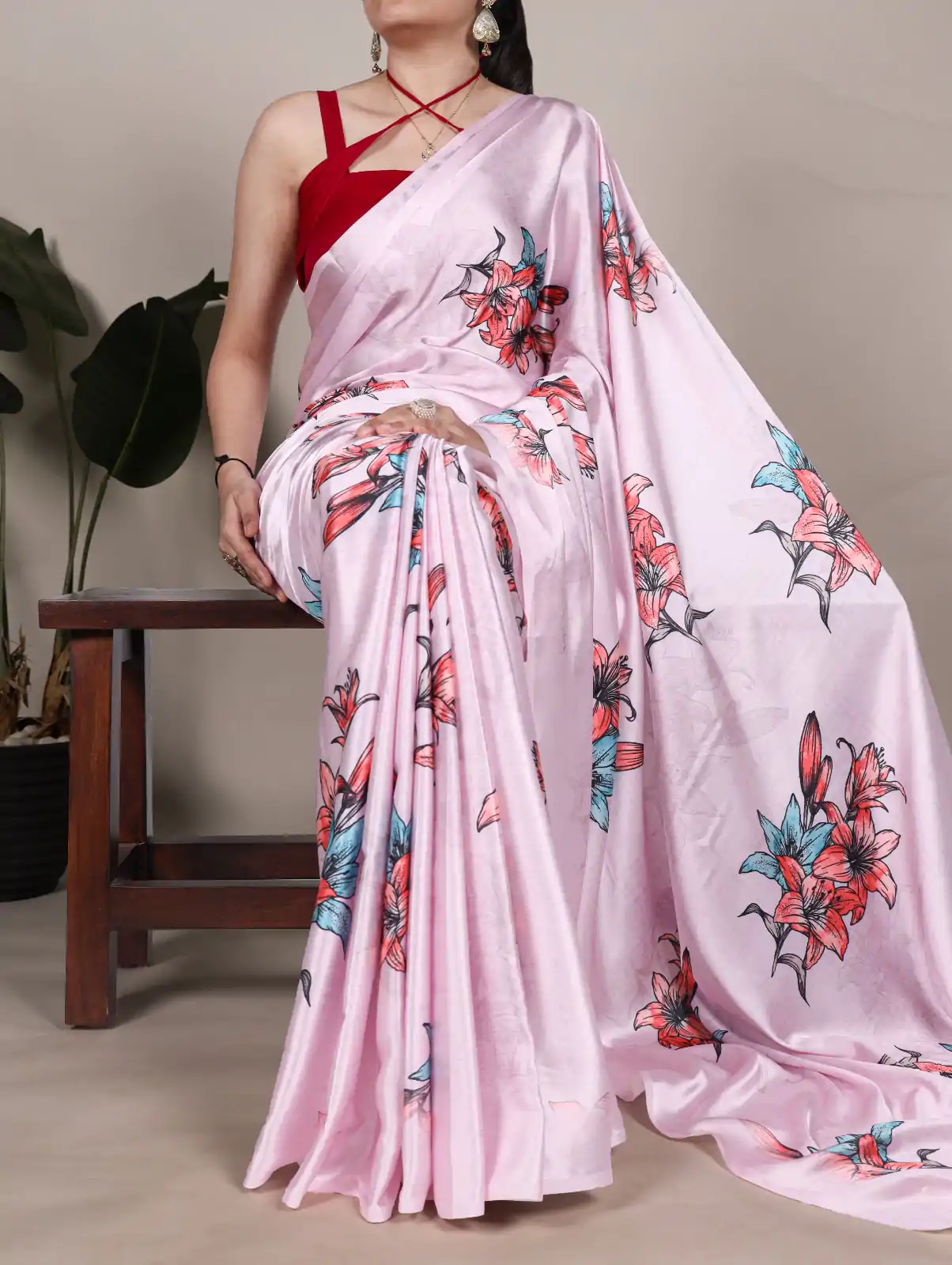 YNF 7004 Baby Pink Color Satin Silk Floral Printed Designer Work Saree . Grab it for ₹1549. Delivery 4-6 Working Days. Shop now. | Bollywood Sarees, Creative Sarees, Designer Sarees, Embroidered Sarees, Ethnic Saree, Modern Digital sarees, Party Wear Sarees, Sarees