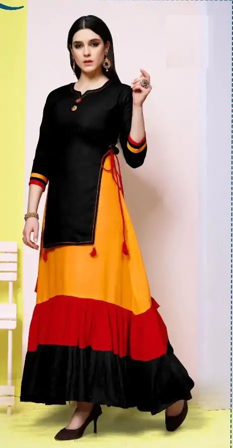 INLI Raas Black in Color 14 kg Rayon Designer Work Gown . Wedding, Party, Festive, Events Available at ₹1499 only. Delivery 4-6 Working Days. Shop now. | Designer Suits, Jump Suits, Casual Suits, Creative suits, Palazzo Suits, Party Wear Suits, Patiala Suits, Salwar suit, Straight Suits