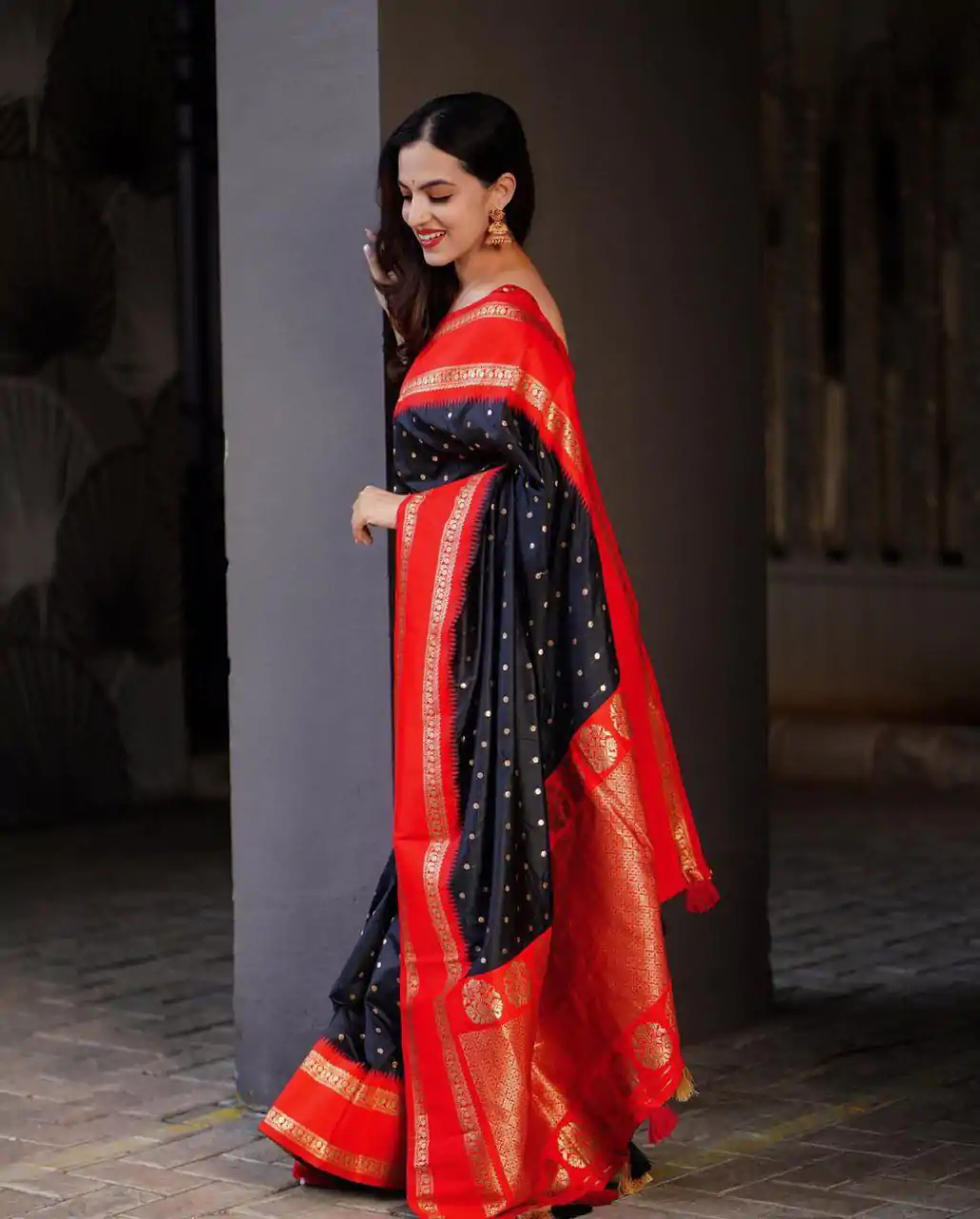 KPR 240 Black in Color Soft Lichi Silk Lace Work & Lace Border Saree . Now at just ₹1449. Delivery 4-6 Working Days. Shop now. | Bollywood Sarees, Creative Sarees, Designer Sarees, Embroidered Sarees, Ethnic Saree, Modern Digital sarees, Party Wear Sarees, Sarees