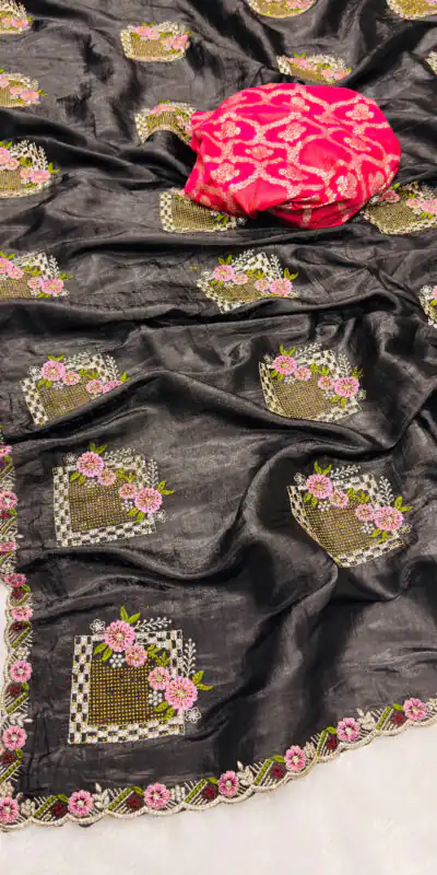 SC 239 Pink Georgette With Lace Work & Lace Border Saree . Wedding, Party, Festive, Events, Exclusive Offer ₹1599. Delivery 4-6 Working Days. Shop now. | Bollywood Sarees, Creative Sarees, Designer Sarees, Embroidered Sarees, Ethnic Saree, Modern Digital sarees, Party Wear Sarees, Sarees