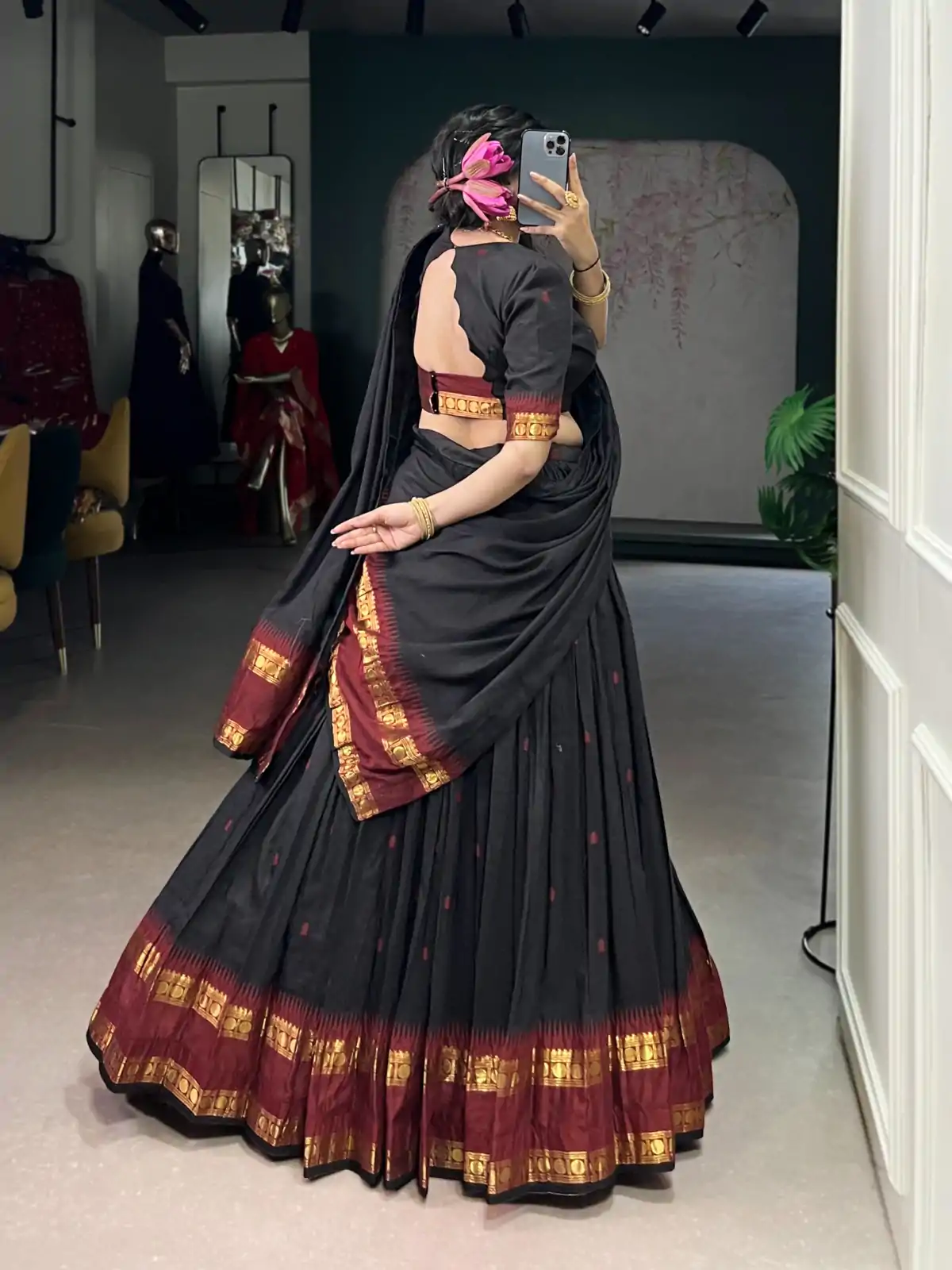 LNB 1904 Black Color Pure Chanderi with Zari Work Lehenga Choli . Affordable Price ₹1999. Delivery 4-6 Working Days. Shop now. | Bollywood Lehenga, Creative Lehenga, Designer Lehenga, Embroidered Lehenga, Lehenga, Party Wear Lehenga