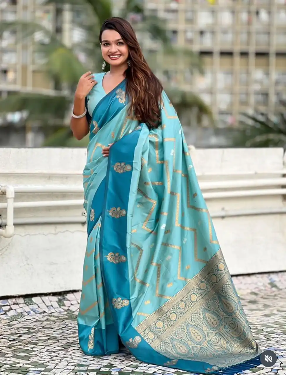 MS 543 Blue Color Banarasi Silk Saree with Zari Work. Wedding, Party, Festive, Events, Available at ₹1649 only. Delivery 4-6 Working Days. Shop now. | Bollywood Sarees, Creative Sarees, Designer Sarees, Embroidered Sarees, Ethnic Saree, Modern Digital sarees, Party Wear Sarees, Sarees