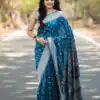KPR 229 Blue in Soft Lichi Silk Lace Border & Lace Work Saree . Special Price ₹1399. Delivery 4-6 Working Days. Shop now. | Bollywood Sarees, Creative Sarees, Designer Sarees, Embroidered Sarees, Ethnic Saree, Modern Digital sarees, Party Wear Sarees, Sarees