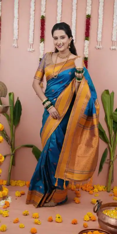 MS 536 Blue Color Banarasi Silk Saree with Zari Work. Wedding, Party, Festive, Events, Available at ₹1699 only. Delivery 4-6 Working Days. Shop now. | Bollywood Sarees, Creative Sarees, Designer Sarees, Embroidered Sarees, Ethnic Saree, Modern Digital sarees, Party Wear Sarees, Sarees