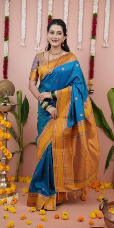 MS 536 Blue Color Banarasi Silk Saree with Zari Work. Wedding, Party, Festive, Events, Available at ₹1699 only. Delivery 4-6 Working Days. Shop now. | Bollywood Sarees, Creative Sarees, Designer Sarees, Embroidered Sarees, Ethnic Saree, Modern Digital sarees, Party Wear Sarees, Sarees