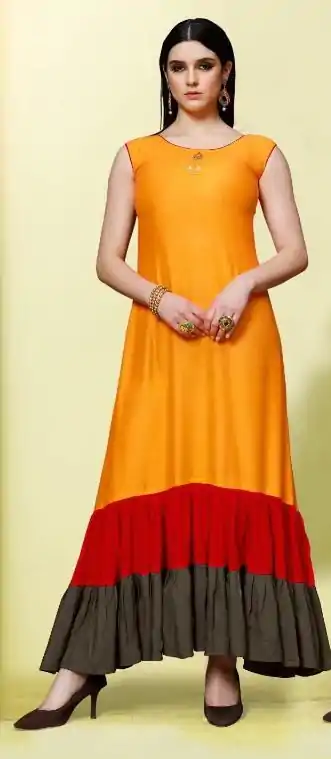 INLI Raas Brown in Color 14 kg Rayon Designer Work Gown . Wedding, Party, Festive, Events Available at ₹1499 only. Delivery 4-6 Working Days. Shop now. | Designer Suits, Jump Suits, Casual Suits, Creative suits, Palazzo Suits, Party Wear Suits, Patiala Suits, Salwar suit, Straight Suits